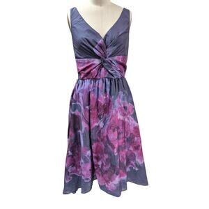 NWT Lela Rose Target/Neiman Marcus Watercolor Dess New Gray Hi/Low Pockets Sz 8